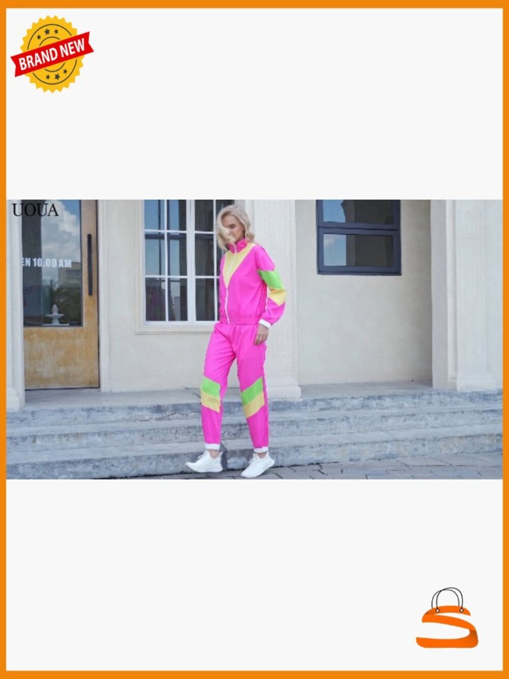 Colorblock 2 Piece Windbreaker Jacket Tracksuit Set - Picture 7 of 7